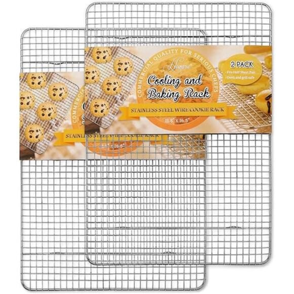 Hiware 2-Pack Cooling Racks for Baking, Stainless Steel Wire Rack Baking Rack - Picture 7 of 7